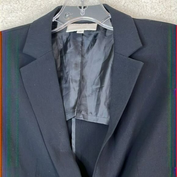 Emma James Womens Black One Button Blazer Suit Jacket SIZE 9 - Picture 4 of 9